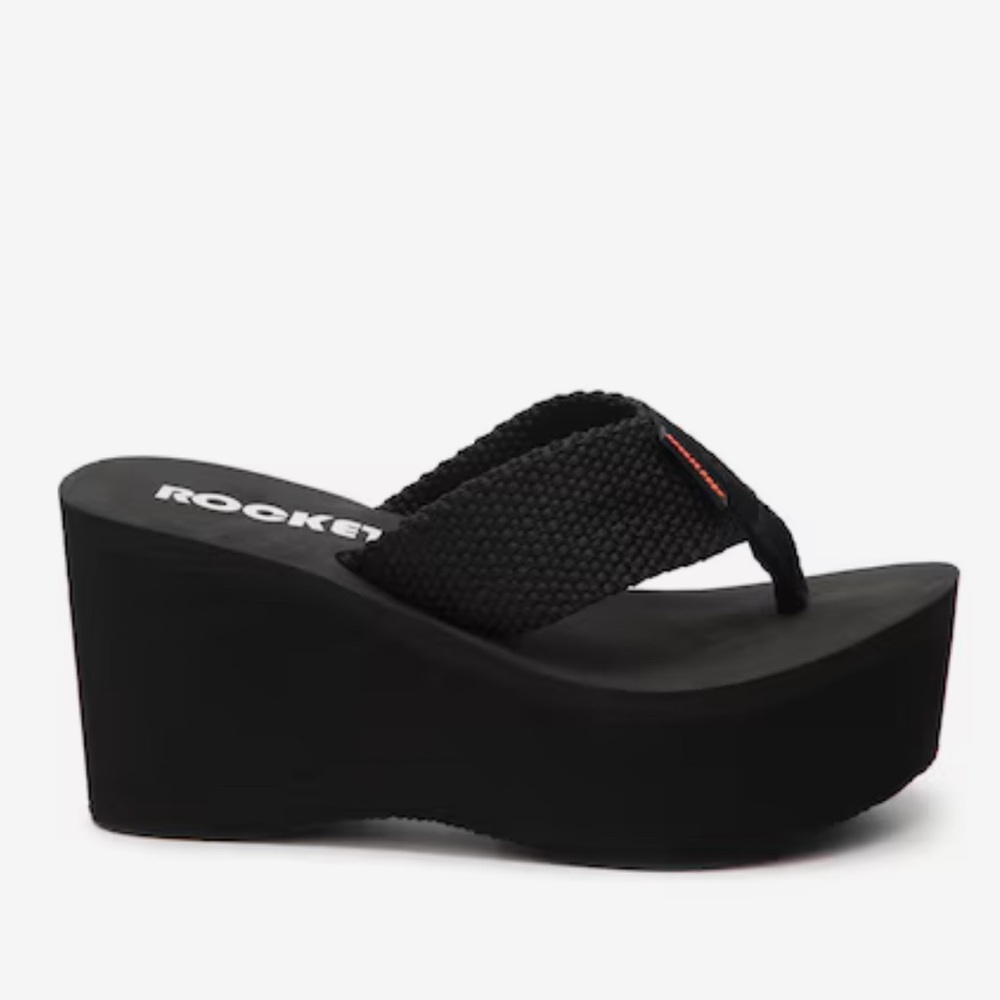 Rocketdog platform black sandals
